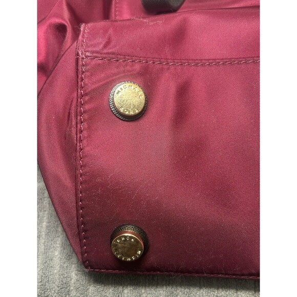 Kelsey Medium Top-Zip Nylon Shoulder/Tote Bag in Burgundy - Picture 14 of 15